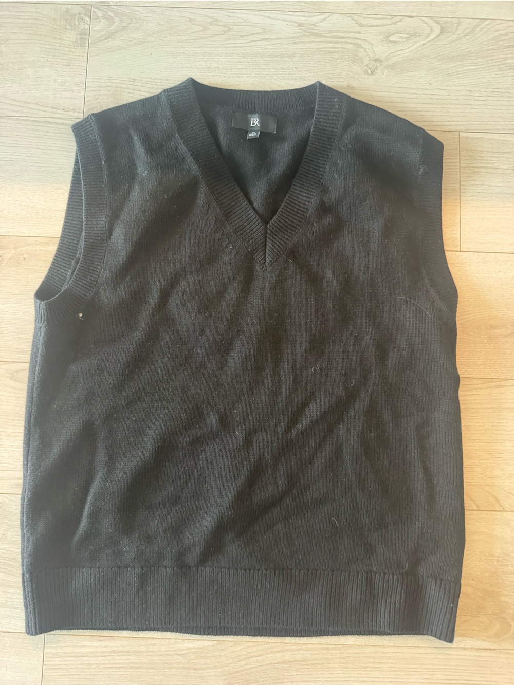 Banana Republic Black V-Neck Sweater Vest